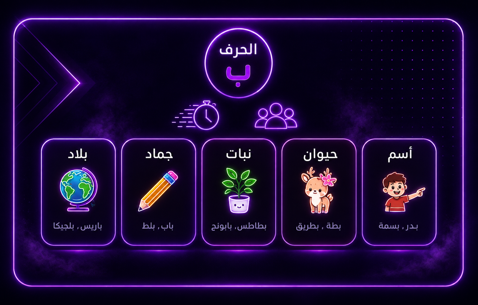 غلاف لعبة اسم و حيوان و نبات و جماد و بلاد